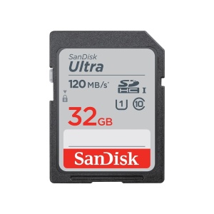 Card de memorie SDHC SanDisk Ultra 32GB, viteza 120 MBs, 3 pachete