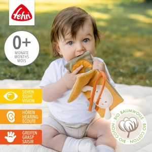 Carte din material textil Fehn - Model Oaie, cu sunete si oglinjoara, pentru bebelusi - Img 2
