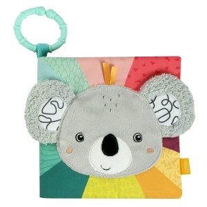 Carte senzoriala pentru bebelusi Fehn Koala 049176 cu sunete si oglinda 17x17 cm