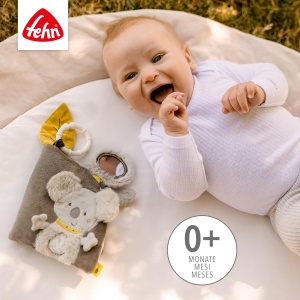 Carte senzoriala pentru bebelusi Fehn Koala cu sunete si oglinda prindere universala - Img 3