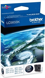 Cartus de cerneala Brother LC-985BK, negru, 300 pagini, compatibil cu DCP-J125, J315W, MFC-J220