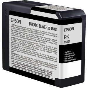 Cartus de cerneala Epson T5801 Photo Black pentru Stylus Pro 3800, Original - Img 3