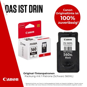 Cartus Tinta Canon PG-560XL Original Negru, Capacitate 400 Pagini, Reciclabil - Img 2