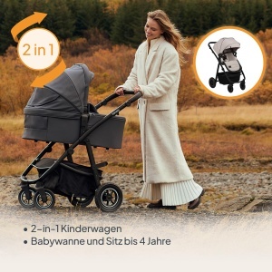 Carucior 2-in-1 LIONELO AMBER PLUS pentru copii, 0-4 ani, max 22kg - Img 5