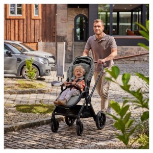 Carucior 2in1 hauck Comfort N Care AIR SET cu roti de aer, gri inchis - Img 3