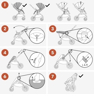 Carucior 2in1 hauck Comfort N Care AIR SET cu roti de aer, gri inchis - Img 13