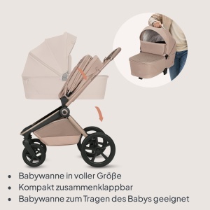 Carucior 3 in 1 Lionelo Freya cu landou, scaun sport si scaun auto i-Size - Img 4