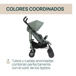 Carucior Chicco Echo Lite, pentru nou-nascuti, ajustabil, verde - Img 3