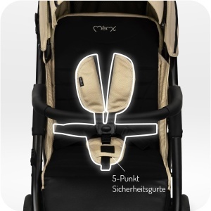 Carucior copii MoMi MIYA EVA pliabil 5 puncte siguranta accesorii incluse - Img 6