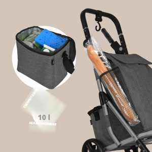 Carucior de cumparaturi JATA HCAR2502, 40 l, 4 roti, design pliabil - Img 4