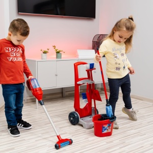 Carucior de curatenie Vileda 6720 cu aspirator, mop, galeata si accesorii, 29x24x60 cm - Img 2