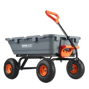 Carucior de gradina VEVOR TC4270, capacitate 363 kg, roti de 255 mm