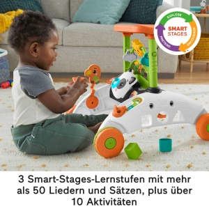 Carucior de invatare Fisher-Price Panda, interactiv, 3 niveluri de joc - Img 6