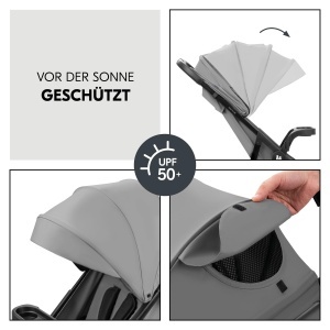 Carucior Hauck 2in1 Shop N Care Travel Set Pliabil UV Protectie 50 Gri - Img 4