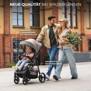 Carucior Kinderkraft TRIG 3, 25 kg, cu functie de inclinare, gri - Img 6