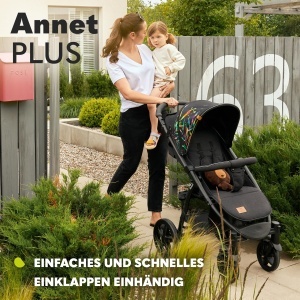 Carucior Lionelo Annet Plus pentru copii pana la 22 kg, cu spatar reglabil si accesorii - Img 6