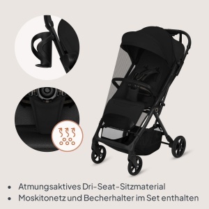 Carucior Lionelo Tansi, Compact, Pana la 22 kg, Faltabil, Cu Protectie UPF50 - Img 8
