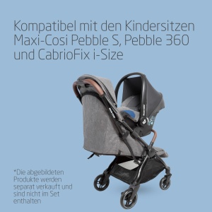 Carucior Maxi-Cosi Eva3, 0-4 ani, 0-22 kg, carucior pentru copii, usor si compact, pozitie de culcare plata, 3 pozitii de culcare, pliabil automat cu 1 mana, curea de transport, Select Gri - Img 6