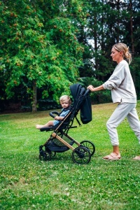 Carucior MoMi Estelle Dakar pentru copii de la 6 luni, 22 kg, pliabil, cu cos de cumparaturi - Img 2