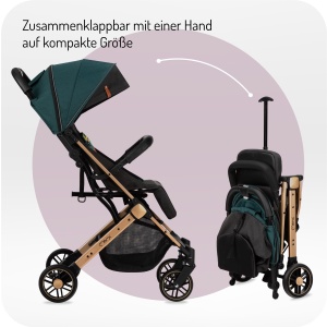 Carucior MoMi ESTELLE pliabil 15 kg cu functie de inclinare si maner telescopic - Img 7