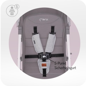 Carucior MoMi ESTELLE, pliabil, pentru copii pana la 15kg, cu functie de inclinare - Img 6