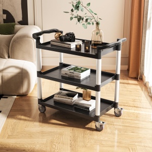 Carucior multifunctional VEVOR SYTCSS10, 136 kg capacitate, 3 etaje, roti 360 - Img 8