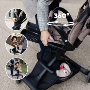 Carucior pentru copii BEABA X Micro Mobility, 360 rotire, 7 pozitii, UPF 50 - Img 3