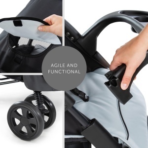 Carucior pentru copii hauck Shopper Neo II, Negru-Gri, cu pozitie de culcare, 22 kg - Img 4