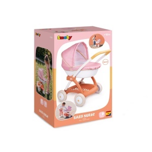 Carucior pentru papusi Smoby Baby Nurse, 42 cm, cadru metalic, inaltime maner 58 cm - Img 7
