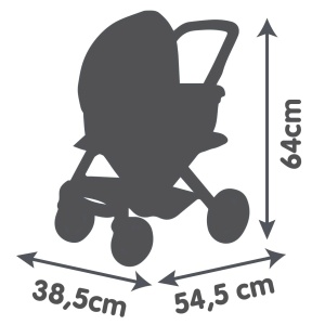 Carucior pentru papusi Smoby Maxi-Cosi 3-in-1, design original, pentru papusi pana la 42 cm - Img 3