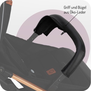 Carucior pliabil MoMi ESTELLE pentru copii, 15 kg, usor, cu functie de culcare - Img 5