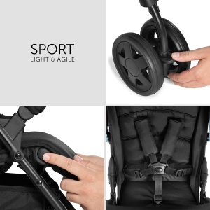 Carucior sport hauck Federleichter, 5.9 kg, pliabil rapid, Albastru Sport - Img 6
