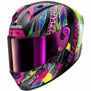 Casca Moto SHARK AERON FAWN Carbon Violet Galben L
