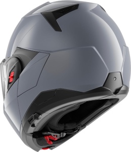 Casca moto SHARK OXO Dark Shadow Gun Silver S05, S, cu viziera anti-zgarieturi - Img 4