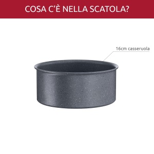 Caserola Lagostina Ingenio Mineralis Green 16 cm, Aluminiu reciclat, Antiaderenta - Img 3