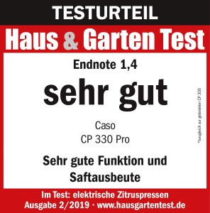 Caso Juicer CP 330 Pro, rezultatul testului: foarte bun, storcator electric de citrice cu con universal din otel inoxidabil, 160 wati, fara BPA, piese individuale poate fi spalat in masina de spalat vase - Img 2