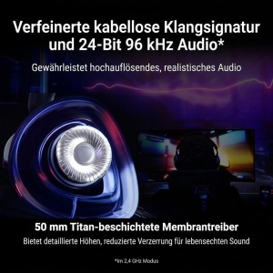 Casti audio ASUS ROG Delta II wireless RGB, 50mm, 110 ore autonomie - Img 2
