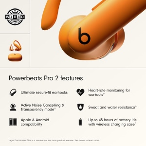 Casti audio Beats Powerbeats Pro 2 cu Bluetooth, Noise Cancelling, Leuchtorange - Img 3