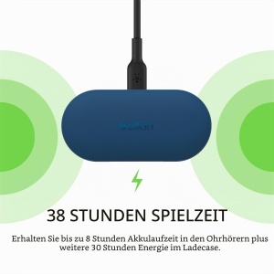 Casti audio Belkin SOUNDFORM Play, True Wireless, IPX5, 38 ore autonomie, Alb - Img 6