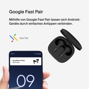 Casti audio Belkin SoundForm Pulse, Noise Cancelling, IPX5, Bluetooth 5.2, Negru - Img 8