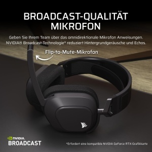 Casti audio Corsair HS80 MAX Wireless, Bluetooth, 65 ore autonomie, gri - Img 6