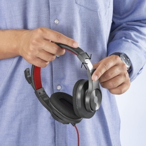 Casti audio Hama HS-USB400 V2, cu microfon, USB, 2m cablu, negru - Img 5
