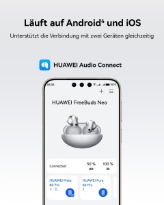 Casti audio HUAWEI FreeBuds Neo, 40 ore autonomie, IP55, argintii - Img 7