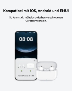 Casti audio HUAWEI FreeBuds SE 4 ANC, 50 ore autonomie, alb - Img 9