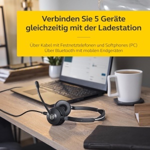 Casti audio Jabra Engage 75 SE Stereo, DECT, Negru, pentru apeluri profesionale - Img 6