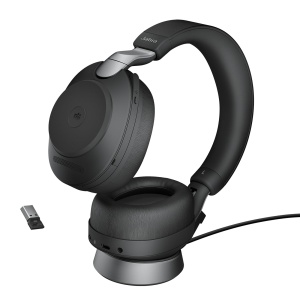 Casti audio Jabra Evolve2 85, wireless, cu microfon, noise cancelling, negru
