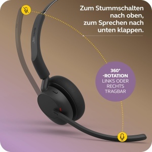 Casti audio Jabra Evolve3 45 Bluetooth, usor, cu microfon, USB-C - Img 8