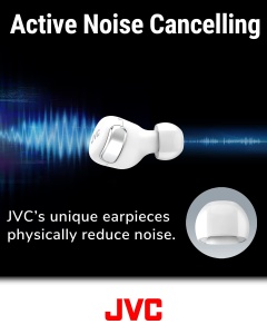Casti audio JVC HA-Z330T-W, Noise Cancelling activ, Bluetooth 5.2, Alb - Img 4