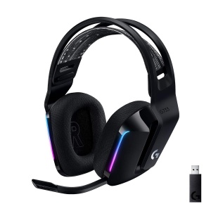 Casti audio Logitech G G733, wireless, LIGHTSYNC RGB, negru