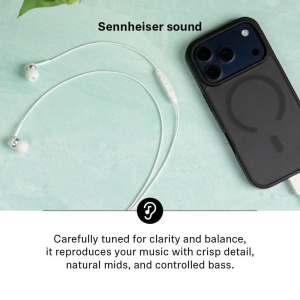 Casti audio Sennheiser CX 80U, USB-C, cu microfon, culoare Sakura - Img 5